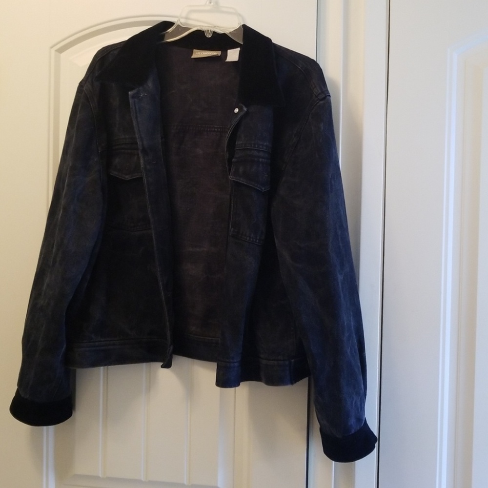Liz Claiborne dark wash denim jacket